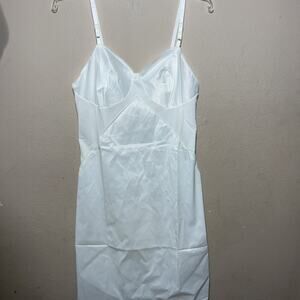Vintage Gaymode White Full Slip Chemise Sz 11 Petite Women's Satin Lace Penney’s